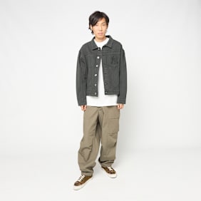 New Era MLB Stripe Denim Jacket New York Yankees black