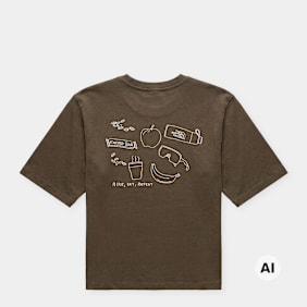 The North Face Wmns Hike Picnic Boxy Short-Sleeve Graphic T-Shirt brown