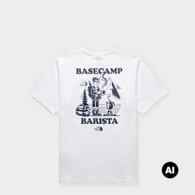 The North Face Basecamp Barista Relaxed Short-Sleeve Graphic T-Shirt weiß
