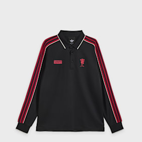 adidas Originals Manchester United FC Longsleeve Polo Beige