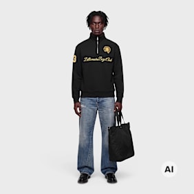 Billionaire Boys Club Script Panelled Quarter Zip Sweatshirt Schwarz