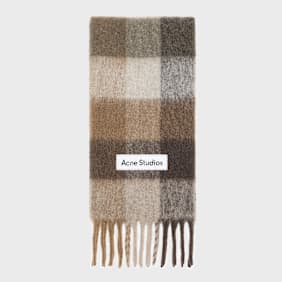 Acne Studios Heavy Scarf dark brown/white brown Undefined Color