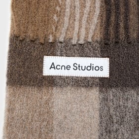 Acne Studios Heavy Scarf dark brown/white brown UndefinedColor