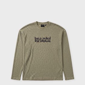 Daily Paper Waffle Stay Informed Longsleeve grün