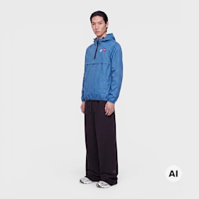 Comme des Garcons Play K-Way Jacket Half Zip blau