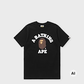 A Bathing Ape College Tee white schwarz