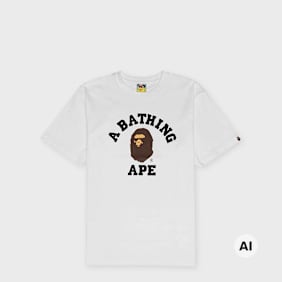 A Bathing Ape College Tee white wit