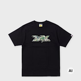 A Bathing Ape Bape Graffiti Logo Relaxed Fit Tee zwart