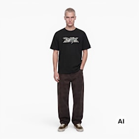 A Bathing Ape Bape Graffiti Logo Relaxed Fit Tee Schwarz