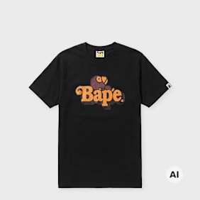 A Bathing Ape Milo On Bape Tee zwart