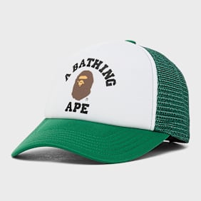 A Bathing Ape College Mesh Cap vert