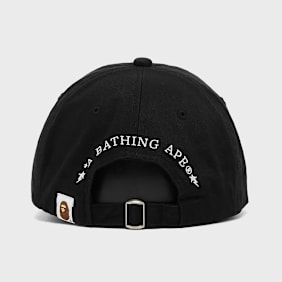 A Bathing Ape Ape Head One Point Panel Cap black