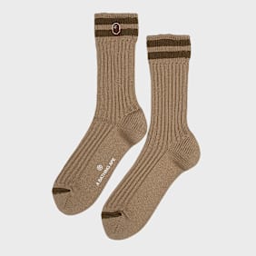 A Bathing Ape Chunky Ribbed Crew Socks brun