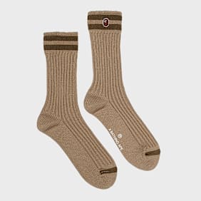A Bathing Ape Chunky Ribbed Crew Socks brown