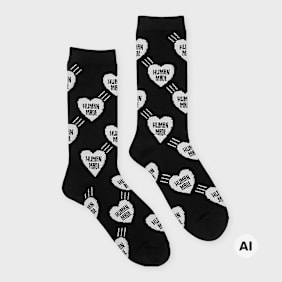 HUMAN MADE Heart Socks black