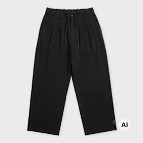 DSM Kei Ninomiya Unisex Pleated Pants Back Pile Knit black UndefinedColor