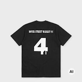 DSM Kei Ninomiya Unisex Football Brack Print Shortsleeve Tee Knit black zwart