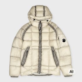 C. P. Company DD Shell Hooded Puffer Jacket beige