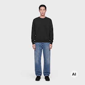 C. P. Company 30/2 Mercerized Jersey Twisted Longsleeve black