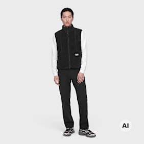 Pas Normal Studios Off-Race Pile Fleece Vest zwart