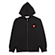 Comme des Garcons Play Play Two Heart Hooded Zip Sweatshirt schwarz 55903 1