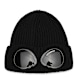 C. P. Company Extra Fine Merino Wool Goggle Beanie Schwarz 85933 1