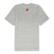 Comme des Garcons Play Small Red Heart Neck T-Shirt Grey grau 85443 1