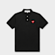 Comme des Garcons Play T-Shirt Polo Red Emblem Red Heart black 96049 1