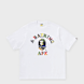 A Bathing Ape Multi Logo College Relaxed Fit Tee white 99514 1
