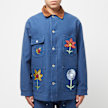 Sky High Farm Embroidered Workwear Denim Chore Coat Woven blau 82588 2