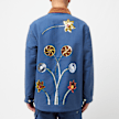 Sky High Farm Embroidered Workwear Denim Chore Coat Woven blauw 82588 4