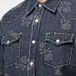 Needles Western Denim Rose Shirt - 8oz blue 85502 5