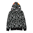 A Bathing Ape Neon Camo Shark Full Zip Hoodie black camouflage 86282 1