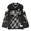A Bathing Ape Line Camo Multi Logo Relaxed Fit Football Jersey schwarz 87758 1