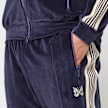 Needles Narrow Track Pant - C/PE Velour blauw 98979 5
