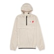 Comme des Garcons Play K-Way Full Zip Jacket Red Emblem beige 88892 1