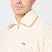 Lacoste Relaxed Fit Patchwork Effect Wool Sweater beige 89514 5