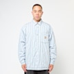 Carhartt WIP Grimsby Shirt Jac grimsby stripe, saguaro blauw 88018 2