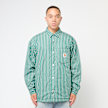 Carhartt WIP Grimsby Shirt Jac grimsby stripe, saguaro grün 90884 2