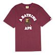 A Bathing Ape College Tee white red 92407 1