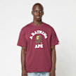 A Bathing Ape College Tee white red 92407 2
