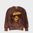 A Bathing Ape Ape Face Shaggy Sweater M braun 92470 1