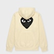Comme des Garcons Play Play Big Heart Sweatshirt yellow 95345 1