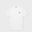 Comme des Garcons Play T-Shirt Gold Emblem Gold Heart wit 95344 1