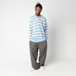 ERL Unisex Striped Long Sleeve Polo Knit multicolor 95413 2