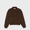 Brain Dead Half Zip Collared Sweatshirt brown brown 95847 1