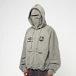 Umbro by Slam Jam Royal Arms Zip Masked Hoodie grey 95894 3