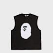 A Bathing Ape Heavy Wash Ape Head Cropped Fit Tank Top zwart 99482 1