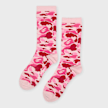 A Bathing Ape ABC Camo Jacquard Socks light pink 99529 1