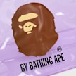 A Bathing Ape Ape Head Clear Bag roze 99531 4